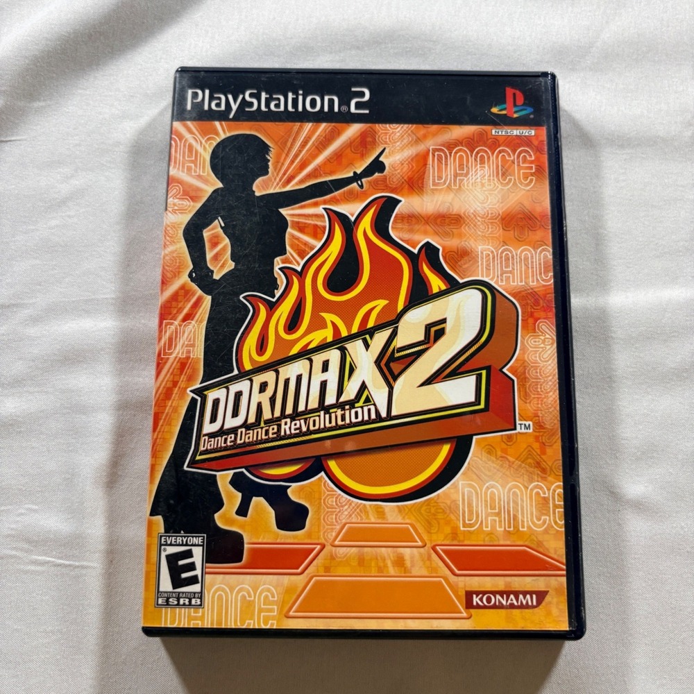 Konami DDRMAX2 Dance Dance Revolution 2 PS2 Game Sony PlayStation 2 Rhythm Music